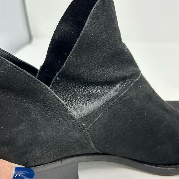 Eileen Fisher Women's Black Leaf Suede Pull On Booties Size 9.5 Classic Fall - Picture 10 of 12